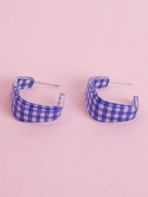 Picnic Squared Hoop Earring