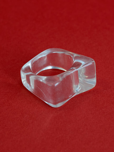 Transparent Asymmetrical Acrylic Ring