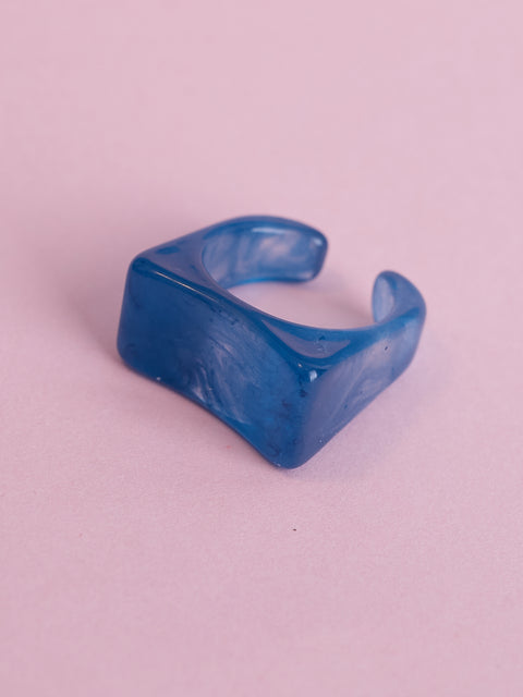 Marbled Asymmetrical Chunky Ring