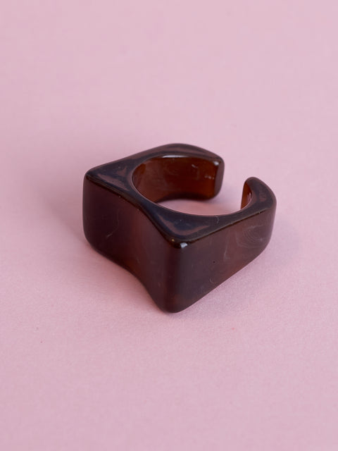 Marbled Asymmetrical Chunky Ring