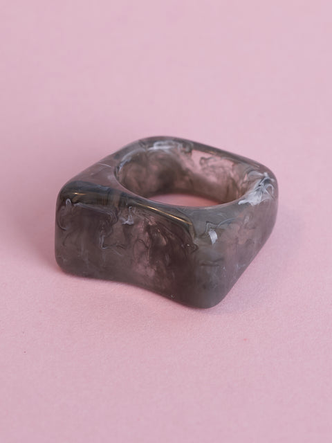 Marbled Asymmetrical Chunky Ring