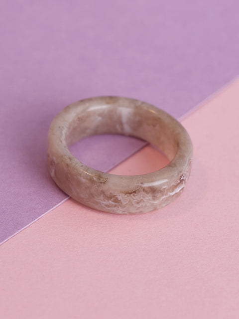 Marbled Flat Brand Acrylic Ring #2