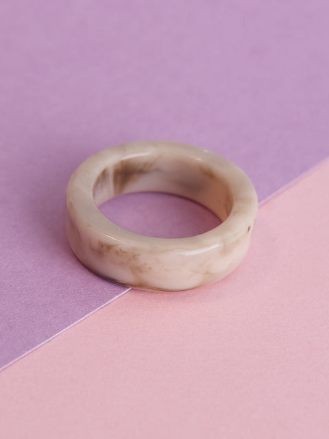 Marbled Flat Brand Acrylic Ring #2