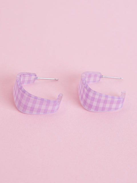 Picnic Squared Hoop Earring