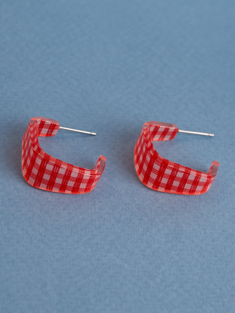 Picnic Squared Hoop Earring