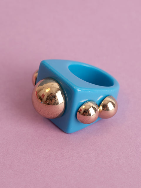 Chunky Square Bulb Ring