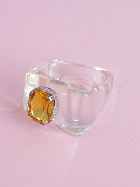 Gem Asymmetrical Acrylic Ring