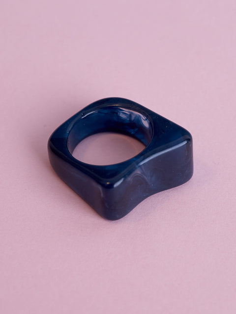 Marbled Asymmetrical Chunky Ring