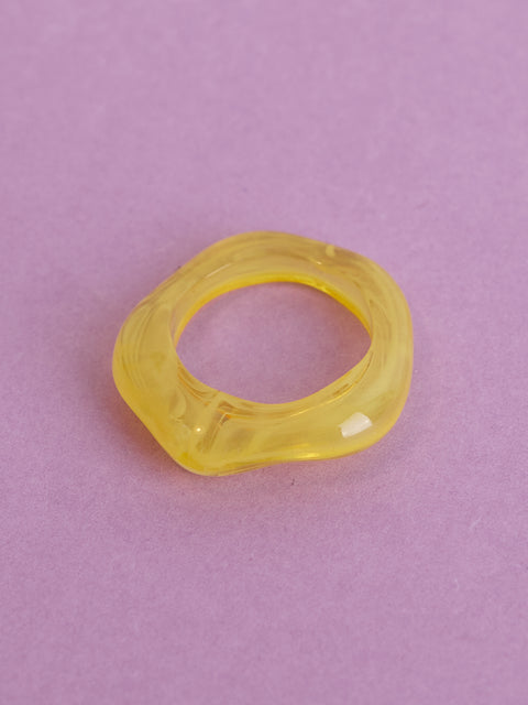 Irregular Marbled Acrylic Ring
