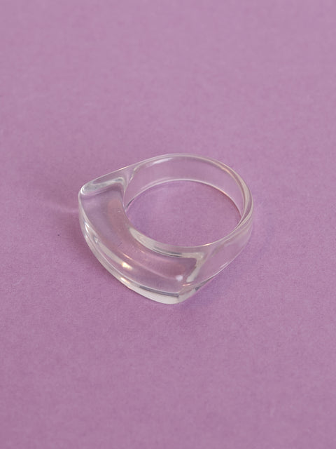 Transparant Funky Acrylic Ring