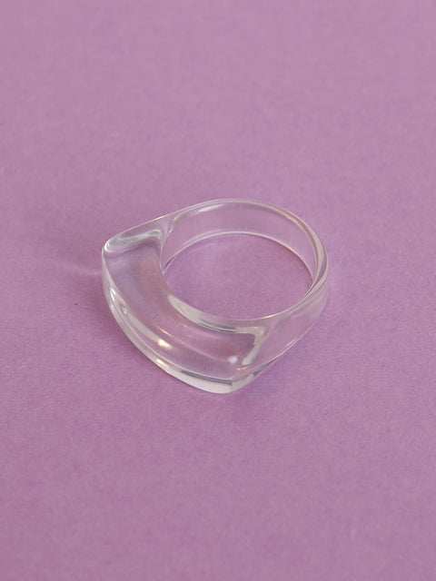 Transparant Funky Acrylic Ring