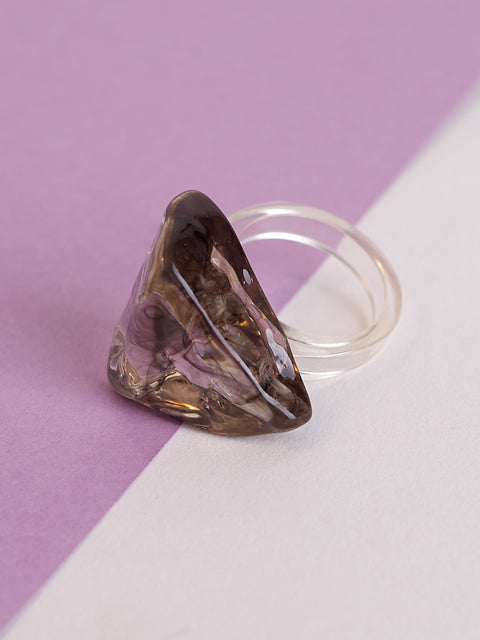 Oversized Triangle Acrylic Ring