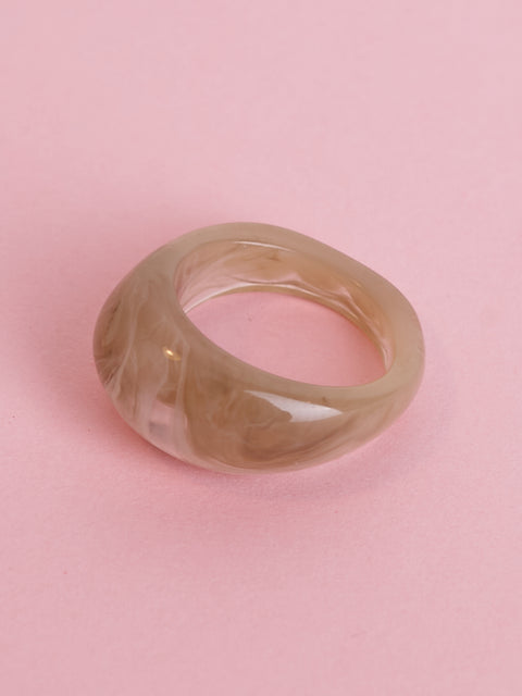 Marble Misshapen Acrylic Ring