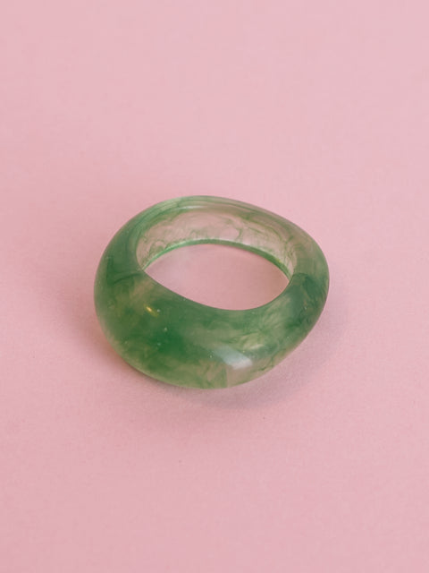 Marble Misshapen Acrylic Ring