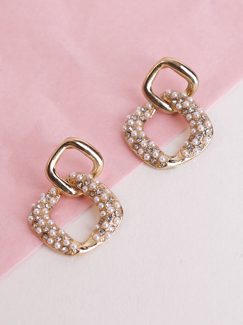 Gold & Mini Pearl Earring