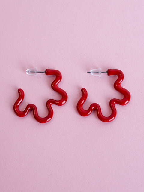 Squiggle Flower Earring