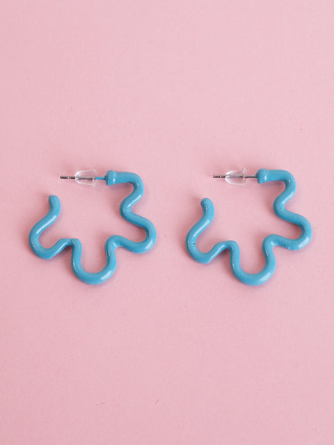 Squiggle Flower Earring