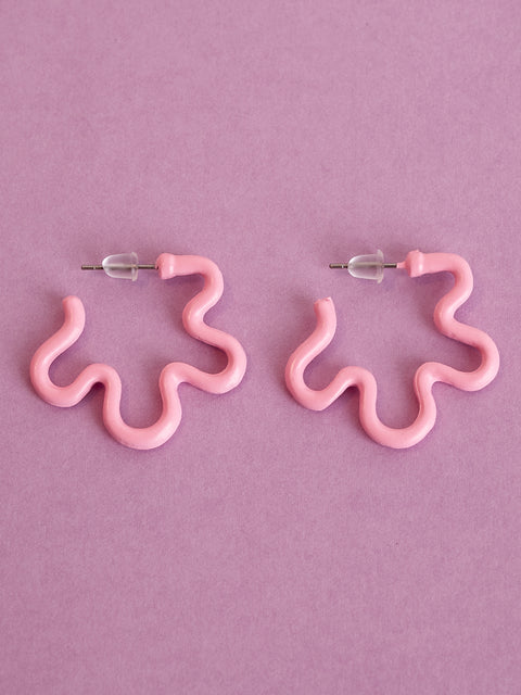 Squiggle Flower Earring