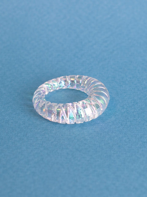 Transparent Croissant Ring